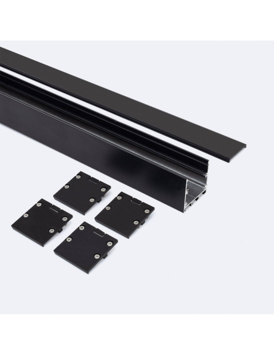 Profilé Aluminium en Saillie avec Capot Continu pour Ruban LED jusqu'à 24 mm