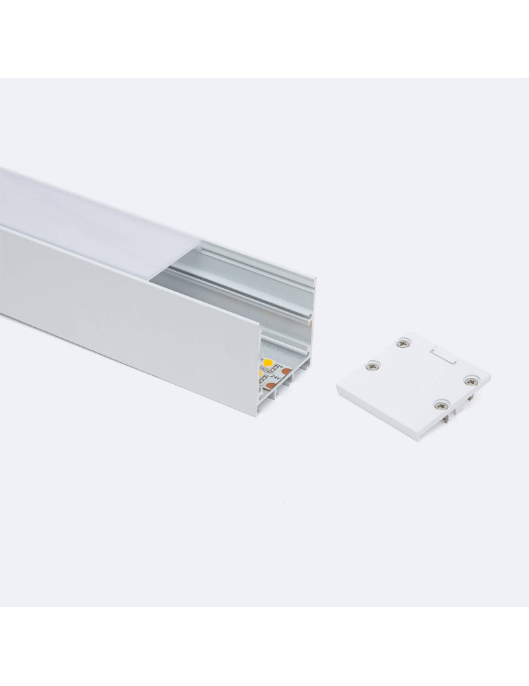 Profilé Aluminium en Saillie avec Capot Continu pour Ruban LED jusqu'à 24 mm