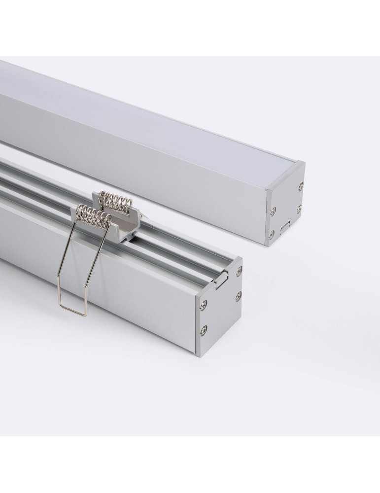 Profilé Aluminium en Saillie avec Capot Continu pour Ruban LED jusqu'à 24 mm