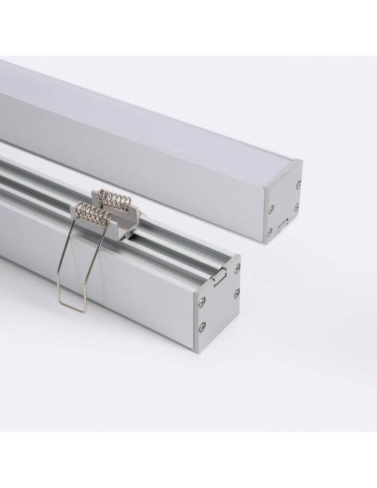 Profilé Aluminium en Saillie avec Capot Continu pour Ruban LED jusqu'à 24 mm