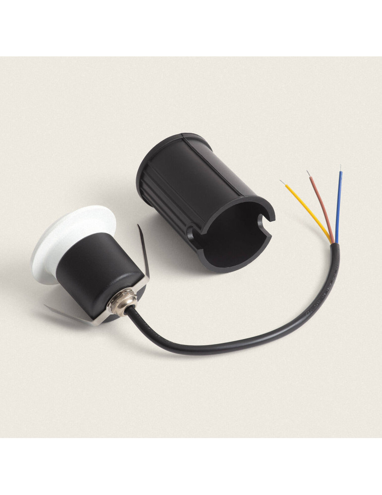 Balise Extérieure LED 3W  Encastrable au Sol Letso 1L Blanche