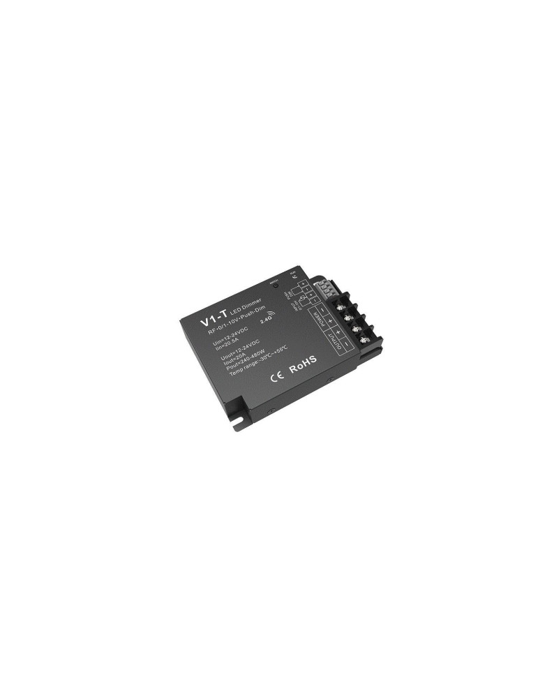 Contrôleur Variateur Ruban LED Monochrome 12/24V DC Compatible avec Télécommande RF Contrôleur Variateur Ruban LED Monochrome 12/24V DC Compatible avec Télécommande RF