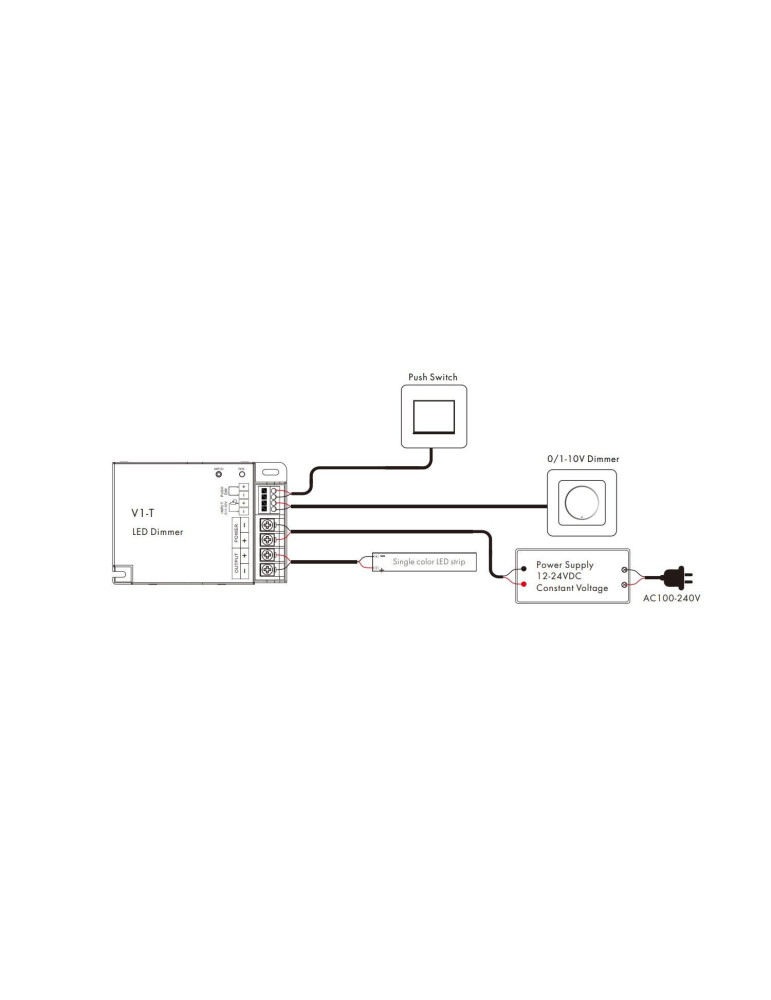 Variateur 0/1-10V et Bouton poussoir