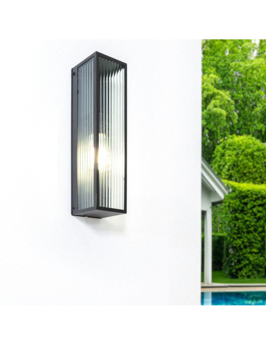 Applique Murale Extérieure Métal et Verre Taiga Applique Murale Extérieure Métal et Verre Taiga