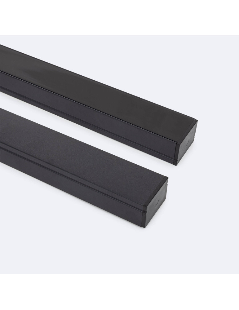 Profilé Aluminium en Saillie avec Capot Continu pour Double Ruban LED jusqu'à 22 mm