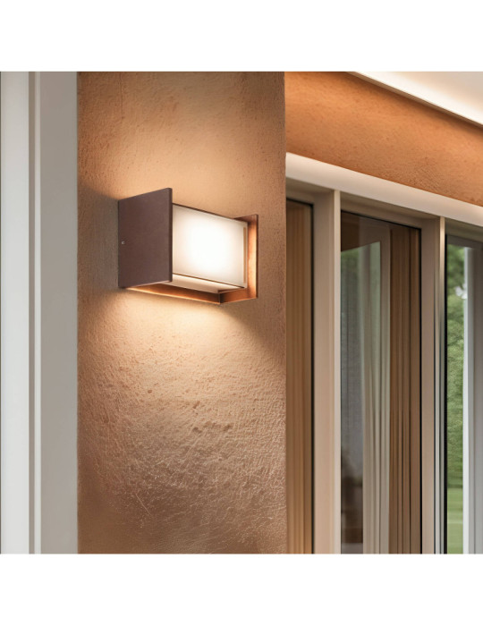 Applique murale extérieur LED à double diffuseur sélectionnable Isolde 12 W en aluminium CCT