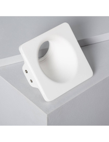 Collerette Downlight Intégration Plâtre/Pladur Accent pour Ampoule LED GU10/GU5.3 Coupe 123x123 mm UGR17