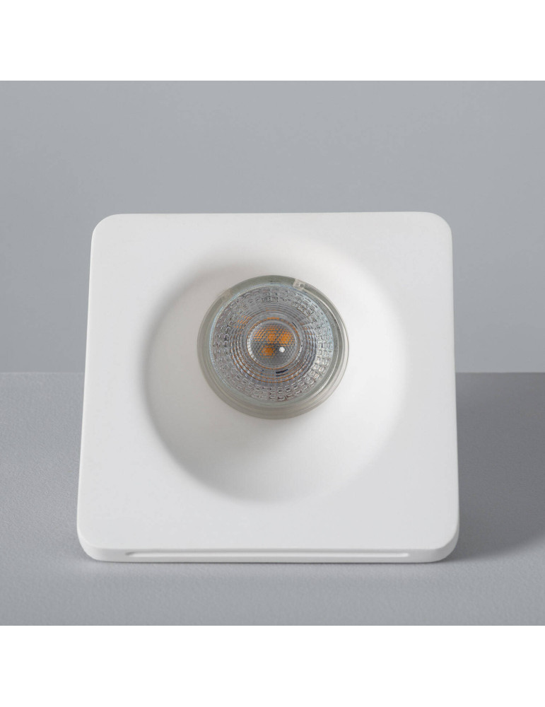 Collerette Downlight Intégration Plâtre/Pladur Accent pour Ampoule LED GU10/GU5.3 Coupe 123x123 mm UGR17