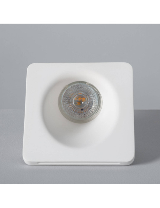 Collerette Downlight Intégration Plâtre/Pladur Accent pour Ampoule LED GU10/GU5.3 Coupe 123x123 mm UGR17