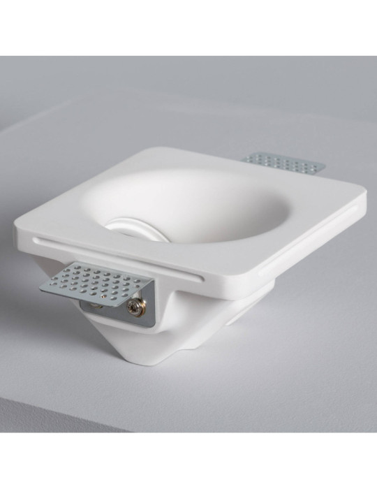 Collerette Downlight Intégration Plâtre/Pladur Accent pour Ampoule LED GU10/GU5.3 Coupe 123x123 mm UGR17