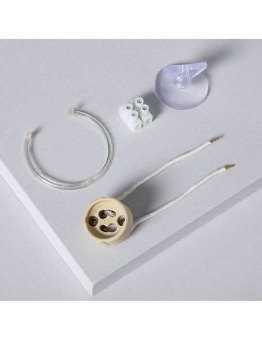 Collerette Downlight Intégration Plâtre/Pladur Accent pour Ampoule LED GU10/GU5.3 Coupe 123x123 mm UGR17