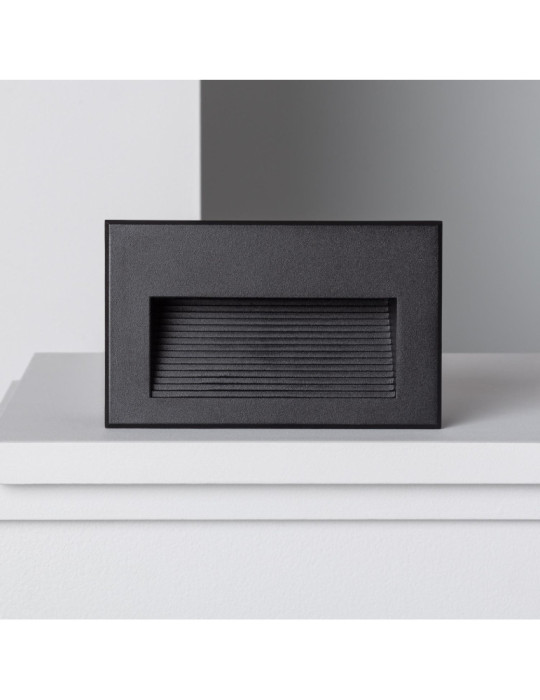 Balise LED Extérieure 5W Encastrable au Mur Goethe Horizon Noire