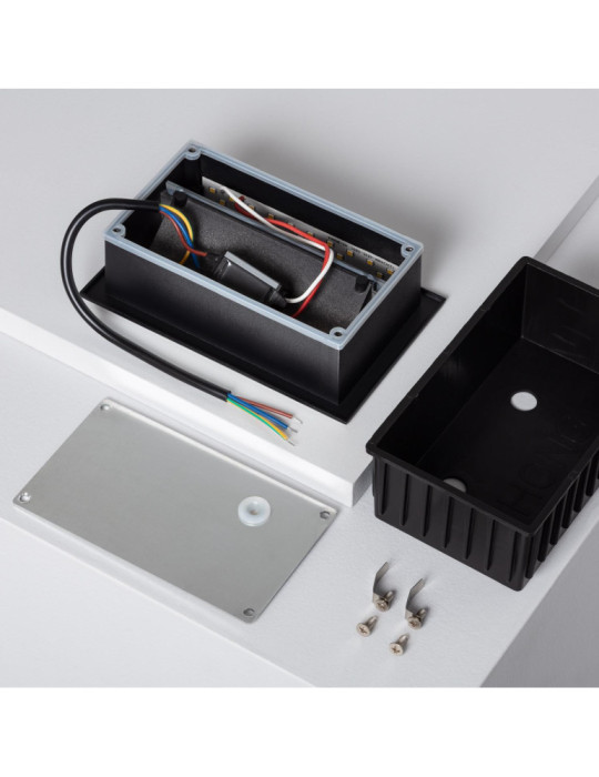 Balise LED Extérieure 5W Encastrable au Mur Goethe Horizon Noire