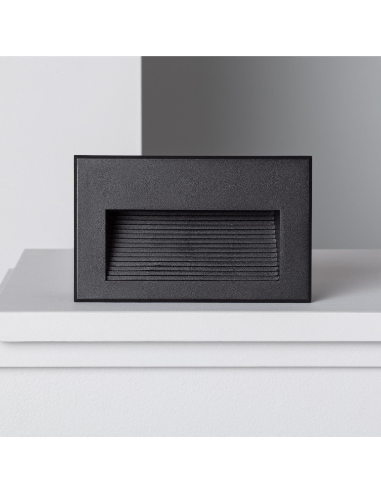 Balise LED Extérieure 5W Encastrable au Mur Goethe Horizon Noire