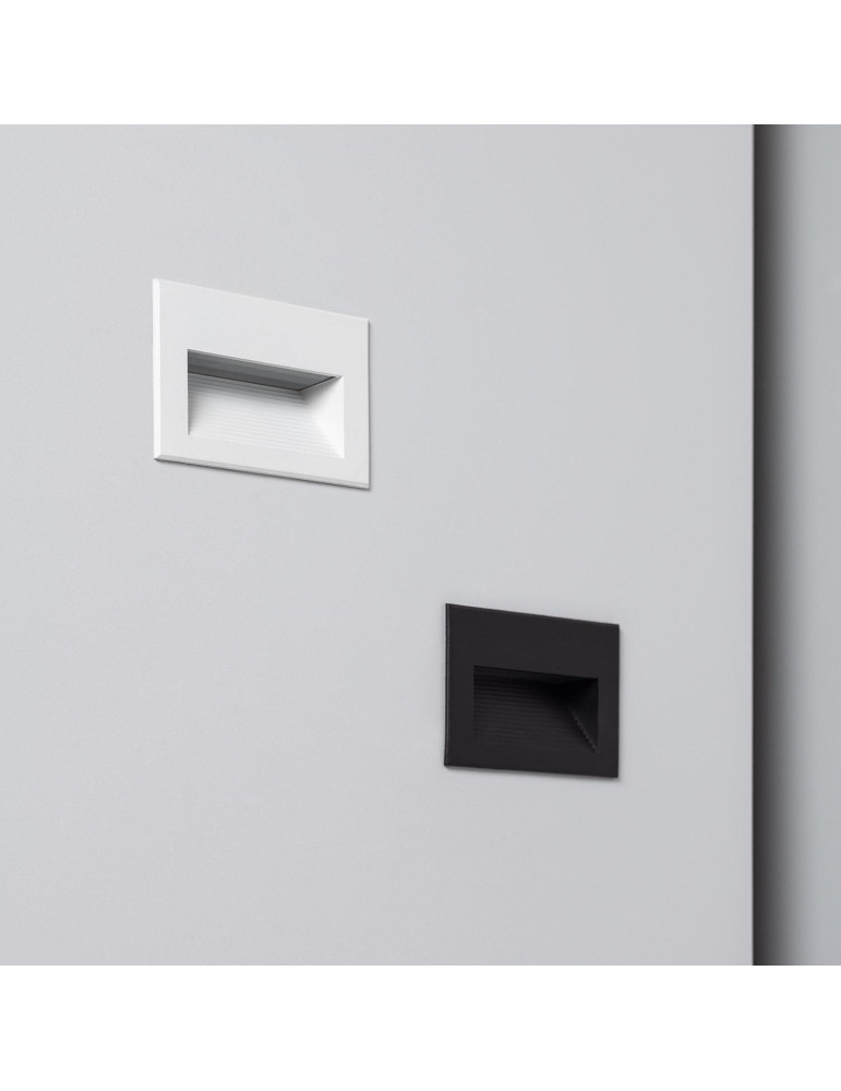 Balise LED Extérieure 5W Encastrable au Mur Goethe Horizon Noire