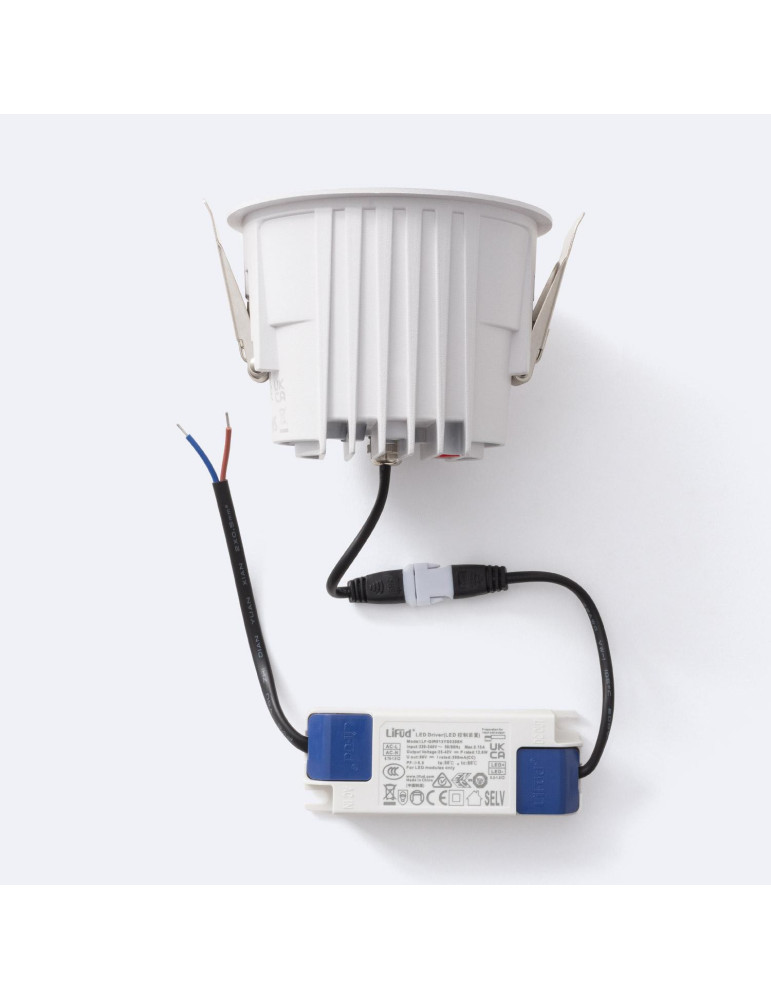 Downlight LED 15W Rond HOTEL CRI90 Coupe Ø 95 mm LIFUD