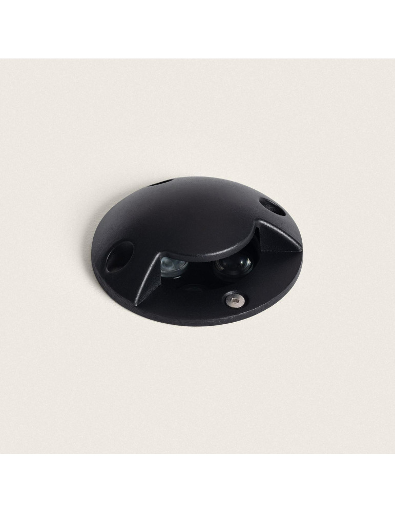 Balise Extérieure LED 3W Encastrable au Sol Gimsha 1L Noire
