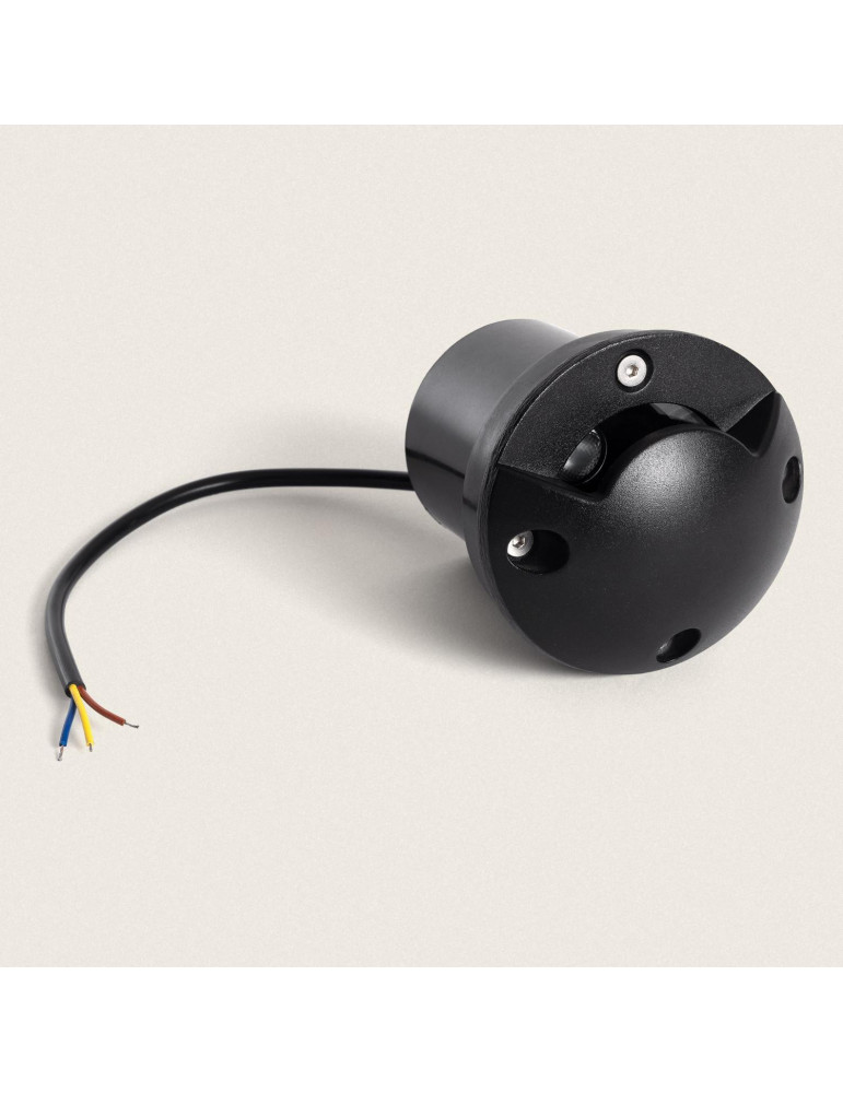 Balise Extérieure LED 3W Encastrable au Sol Gimsha 1L Noire