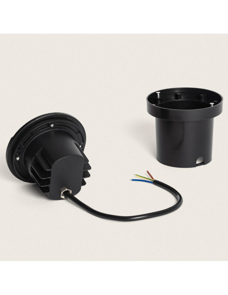 Balise Extérieure LED 3W Encastrable au Sol Gimsha 1L Noire