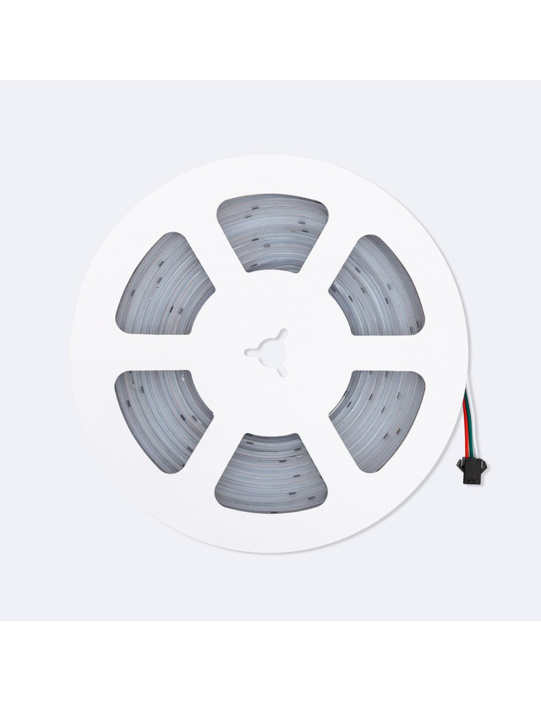 Ruban LED RGBIC Digital SPI 24V DC COB Silicone FLEX 360 LED/m 5m IP65 Largeur 12mm Coupe tous les 5 cm
