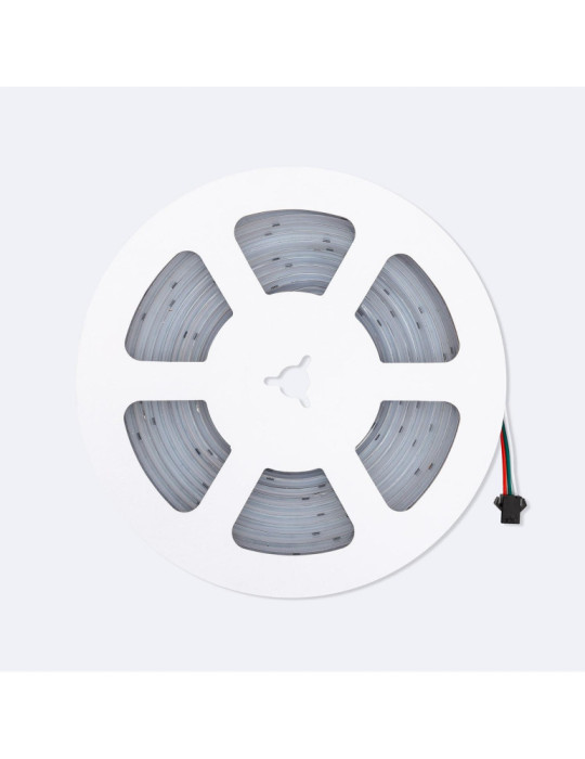 Ruban LED RGBIC Digital SPI 24V DC COB Silicone FLEX 360 LED/m 5m IP65 Largeur 12mm Coupe tous les 5 cm