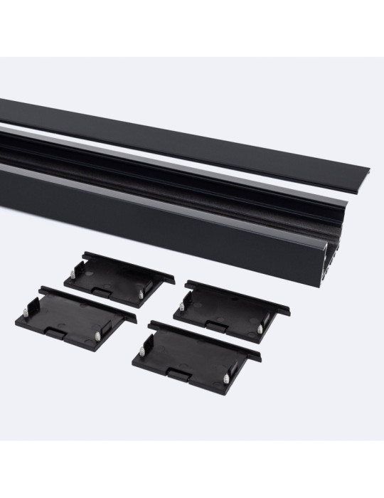 Profilé Aluminium Architectural Grand Format avec Capot Continu pour Rubans LED jusqu'à 40mm