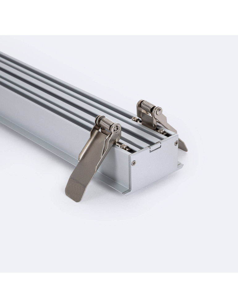 Profilé Aluminium Architectural Grand Format avec Capot Continu pour Rubans LED jusqu'à 40mm