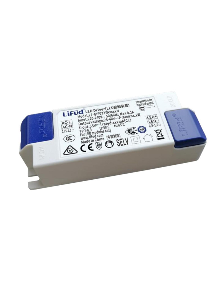 Driver LIFUD 220-240V Sortie 25-40V DC 450mA DC 18W LF-GIF022YA0450H Driver LIFUD 220-240V Sortie 25-40V DC 450mA DC 18W LF-GIF022YA0450H