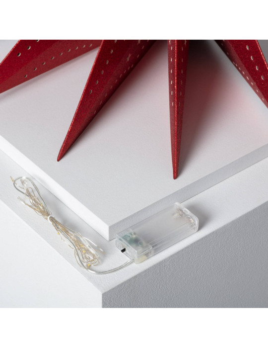 Étoile LED Papier avec Piles Parilti