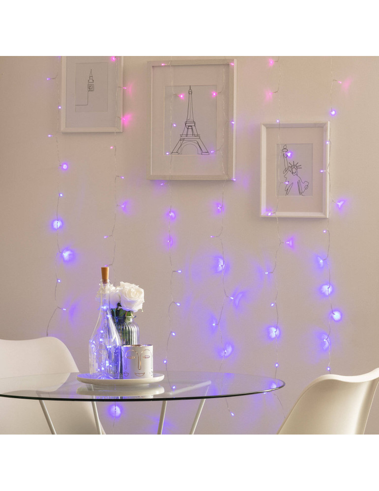 Rideau de Guirlande LED Extérieur avec Piles 1m Centauro