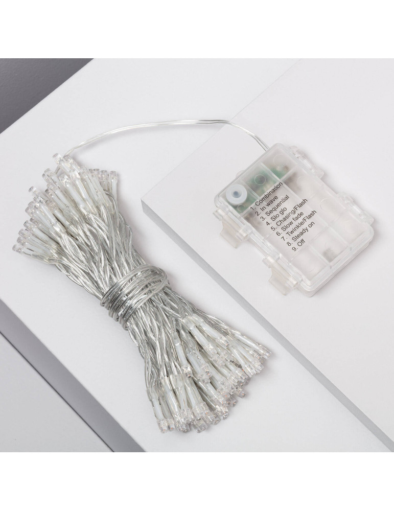 Rideau de Guirlande LED Extérieur avec Piles 1m Centauro