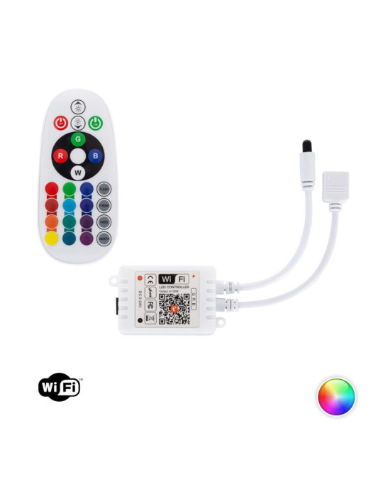 Contrôleur variateur WiFi Ruban LED RGB 12/24V DC avec Télécommande IR Contrôleur variateur WiFi Ruban LED RGB 12/24V DC avec Télécommande IR