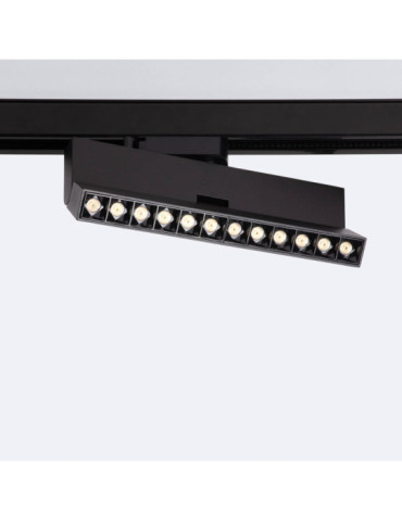 Spot Linéaire LED sur Rail Monophasé 12W CCT Dimmable Elegant Optic Noir