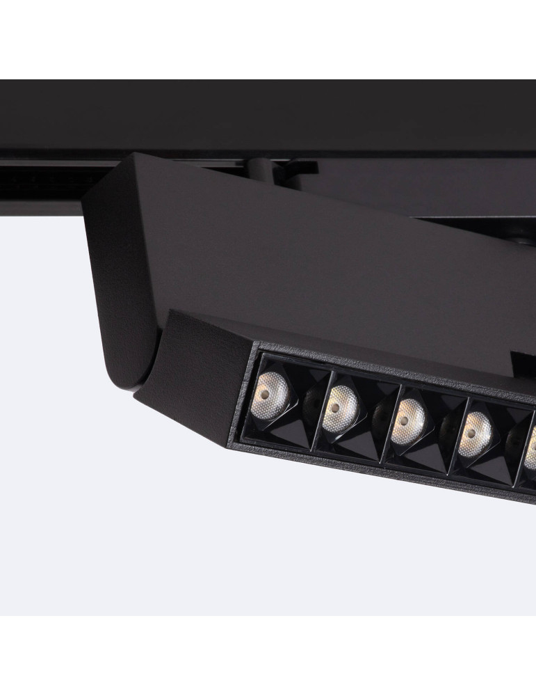 Spot Linéaire LED sur Rail Monophasé 12W CCT Dimmable Elegant Optic Noir