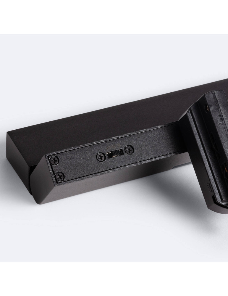 Spot Linéaire LED sur Rail Monophasé 12W CCT Dimmable Elegant Optic Noir