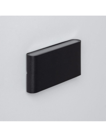 Applique Murale Extérieure LED 12W Aluminium Rectangulaire Éclairage Double Face Noire