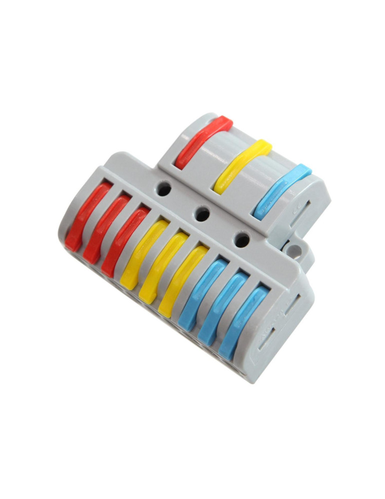 Pack 5 Connecteurs Rapides 3 Entrées et 9 Sorties SPL-93 pour Câble Électrique de 0.08-4mm²