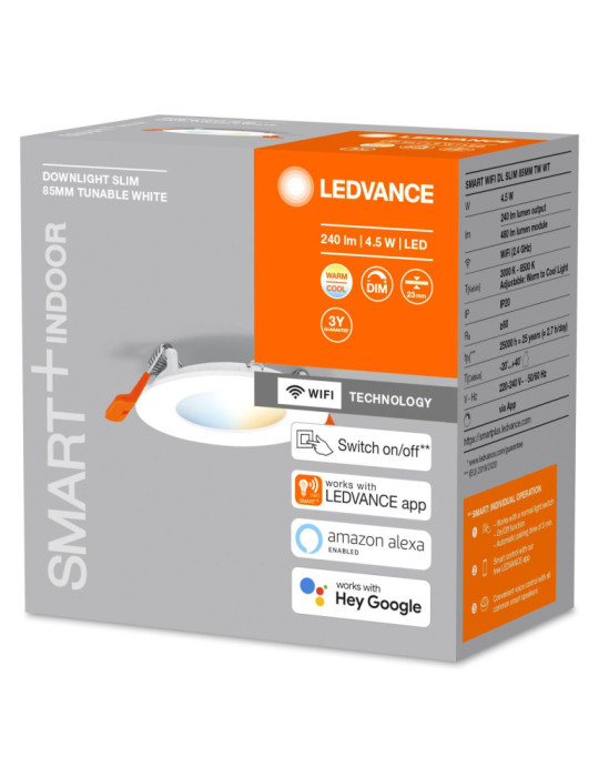 Downlight LED 4.5W Smart+ WiFi Ø85 mm Slim ORBIS LEDVANCE 4058075573239