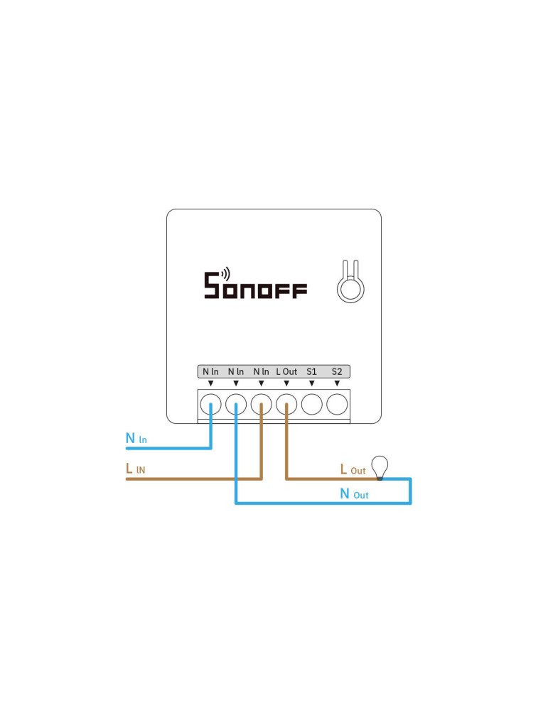Interrupteur WiFi Compatible avec Interrupteur Conventionnel SONOFF Mini R2 10A