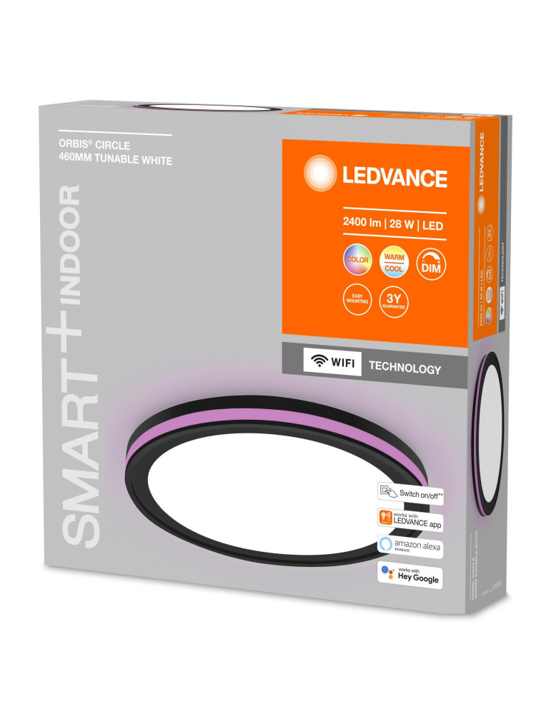 Plafonnier LED Rond Ø460 mm 28W RGBW Smart+ WiFi ORBIS LEDVANCE 4058075573871
