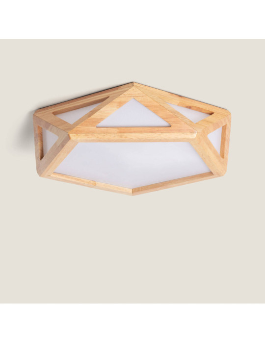 Plafonnier LED Bois CCT Sélectionnable Altigen 20W Plafonnier LED Bois CCT Sélectionnable Altigen 20W