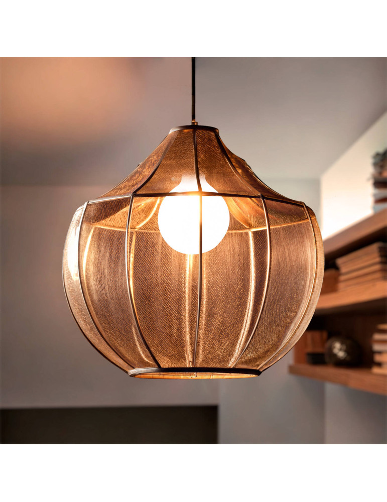 Suspension Métal et Tissu Ayla