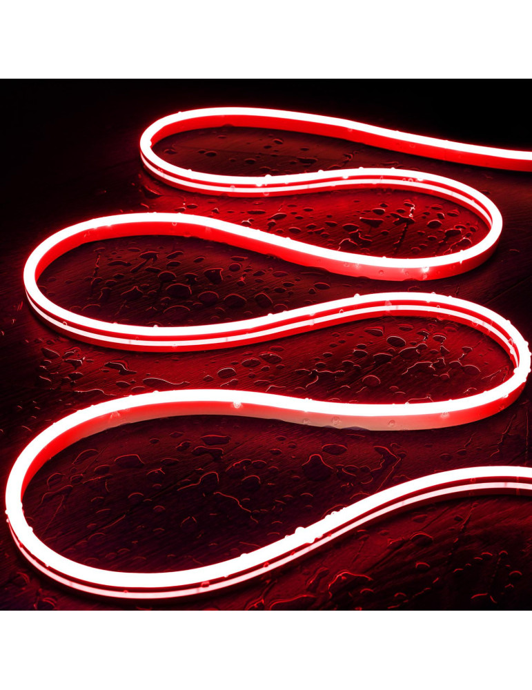 Gaine Néon LED 48V DC 120 LED/m Rouge IP65 sur Mesure Coupe tous les 5 cm Gaine Néon LED 48V DC 120 LED/m Rouge IP65 sur Mesure Coupe tous les 5 cm