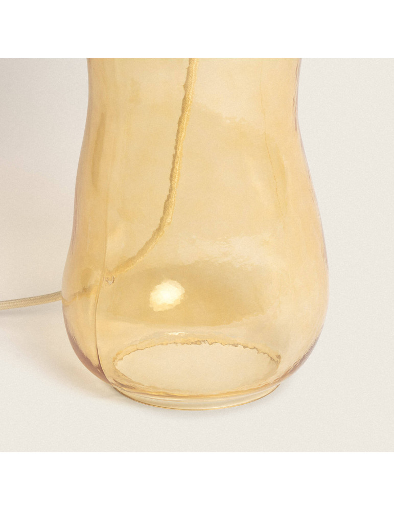 Lampe à Poser Tissu et Verre Big Nally