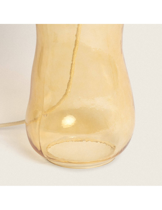 Lampe à Poser Tissu et Verre Big Nally