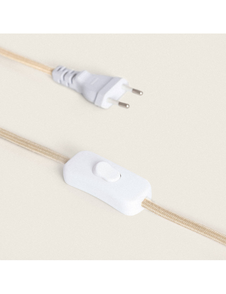 Lampe à Poser Tissu et Verre Big Nally