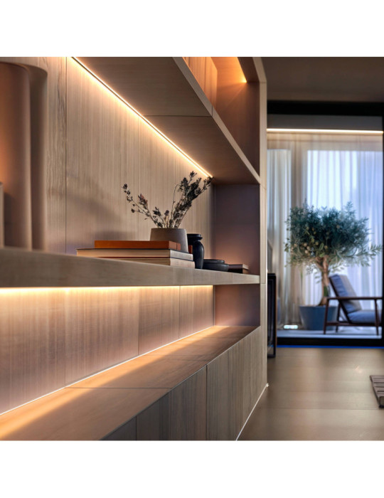 Profilé Aluminium Encastré 1m pour Rubans LED  jusqu'à 10mm