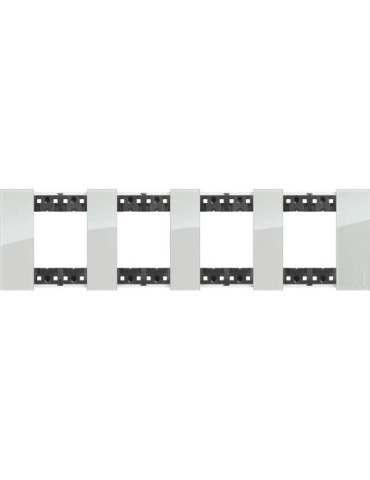 Platine de Finition 2 x 4 Modules Kristall BTicino Living Now KA4802M4D_