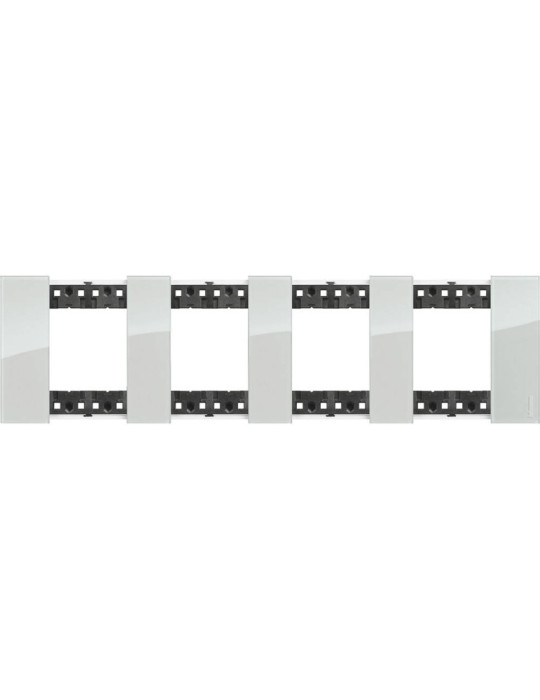 Platine de Finition 2 x 4 Modules Kristall BTicino Living Now KA4802M4D_