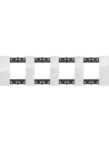 Platine de Finition 2 x 4 Modules Kristall BTicino Living Now KA4802M4D_